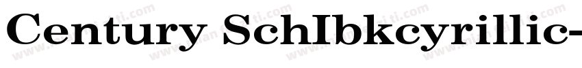 Century SchIbkcyrillic字体转换